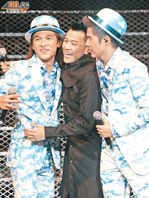 Shine邀得梁漢文任尾場表演嘉賓，三人落力演出。