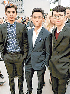 陳柏霖（左起）、陳坤、方大同被封「型男組合」。