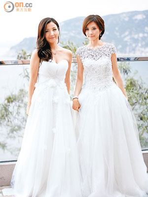 雖然小雪（右）與譚嘉荃穿婚紗拍MV，但原來是負面故事。