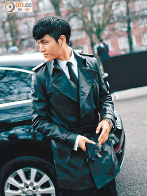 陳坤一身酷黑打扮，出席倫敦男裝騷。
