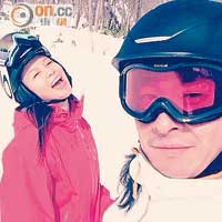 能與男友阿正拍拖滑雪，令黃淑玲感到很甜蜜。