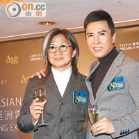 甄子丹、陳可辛（左）同出席亞洲電影大獎記招。