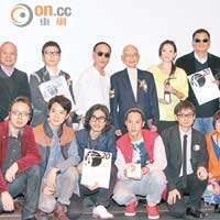「第二十屆香港電影評論學會大獎」頒獎禮昨日舉行，一眾得獎者興奮合照。