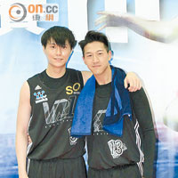 胡鴻鈞（左）及馮允謙對今次友誼賽均獲益良多。
