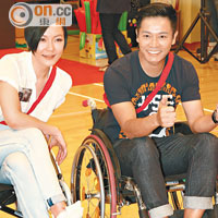 郭晉安笑言可以用輪椅載田蕊妮周街玩。