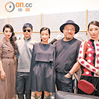 （左起）馮紹峰、范冰冰、張杰、徐濠縈、黃偉文和白百何悉心打扮出席時裝活動。