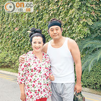 薛家燕昨與麥長青拍《倩》劇廠景。