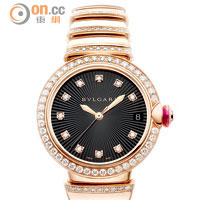 Bulgari LVCEA腕錶設計簡約優雅。