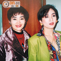 梅艷芳（右）與胞姊梅愛芳先後同因子宮頸癌離世。