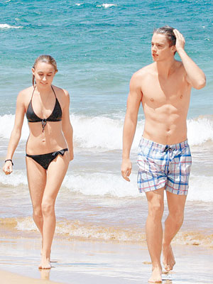 柏德烈與舊愛Taylor於2013年曾被拍得在夏威夷度假，恩愛非常。（東方IC圖片）