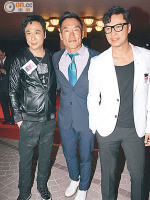 吳鎮宇（左起）、鄭浩南及譚耀文希望《衝鋒車》票房大收。