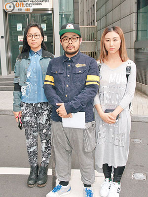 邵子風承認因涉嫌企圖行賄被捕，蝦頭（左）和迪子亦被帶走調查。