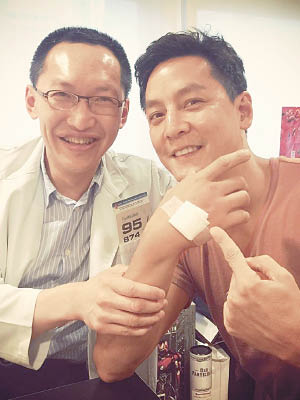 吳彥祖自爆傷口受細菌感染，幸得醫生治療才冇事。