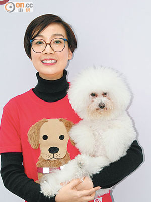江美儀表示已為愛犬做絕育手術。