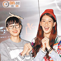 廖子妤（左）與余香凝將一起拍電影。