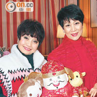 陳寶珠（右）和梅雪詩祝願大家身體健康。
