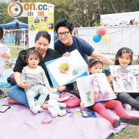 充滿愛心的孫耀威昨日出席慈善活動，與在場的小朋友合照。
