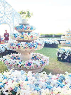 吳奇隆的婚禮場地布滿鮮花。