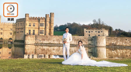 楊怡與羅仲謙在英國註冊結婚，兩人在古堡下山盟海誓。