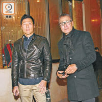 林國斌（左）及盧惠光送別杜惠東。