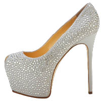 銀色水晶高跟鞋 $17,000