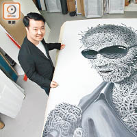 王賢訊以約25萬元購入畫家羅杰的「囚」系列畫作。
