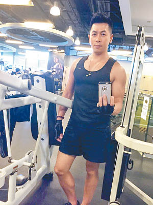 蔡國威有玩健身，慶幸今次未受「牽連」。