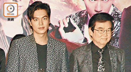 黃百鳴邀得李敏鎬（左）拍戲，他未有聽聞封殺韓星的傳言。