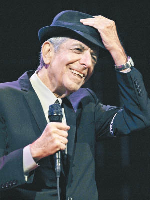 60年代傳奇男歌手Leonard Cohen逝世，音樂界紛紛致哀。