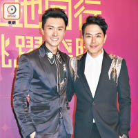 王浩信（左）與蕭正楠是明年最多無綫劇拍的小生。