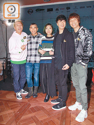 （左二起）：Sammy、鍾達茵、布志綸、阿偉