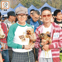 唔知趙式芝（左）與楊如芯平時有冇餵兩隻愛犬食正嘢呢？