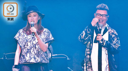 李健達（右）請來好友江欣燕合唱。