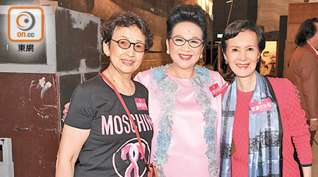 馮素波（左起）、薛家燕很開心與沈芝華合演新劇。