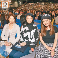 Jessica（左起）、Yanny、林欣彤齊齊捧千嬅場。