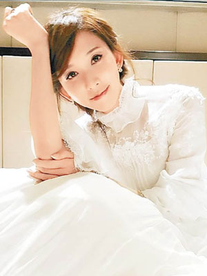 林志玲曾上載婚紗照，表明一夥恨嫁的心。