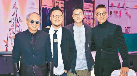 （左起）：黃柏高、谷德昭、曾國祥、盧惠光<br>曾國祥捐出抽中的一萬元，更自掏腰包捐多一萬元抽獎。