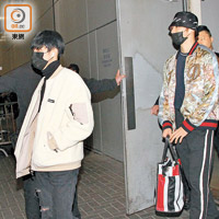 Wanna One金在煥及姜丹尼爾（右）從日本來港。