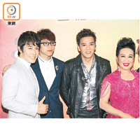 李日朗（左起）、吳業坤、陳曉東齊上薛家燕主持的節目。