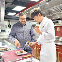 蕭正楠跟米芝蓮法國大廚Chef Nicolas Boutin一同創造新煮意。
