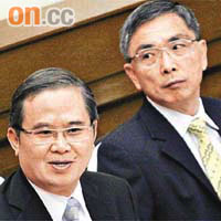 彭醒棠（左）強調，按證與銀行是夥伴關係而非競爭對手。右為劉怡翔。
