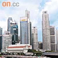 新加坡將於明年第一季推出商品衍生工具合約。圖為新加坡金融區。