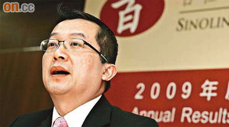 百仕達鄧銳民表示，今年首季公司售樓收入約七億元。	（陸智豪攝）