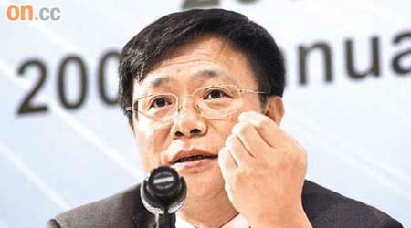中鐵總裁李長進指出，內地對房產市場的調控，未對中鐵房地產業務發展帶來影響。	（潘國禮攝）