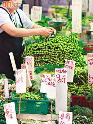 本港消費物價指數繼續錄得溫和升幅。	（資料圖片）