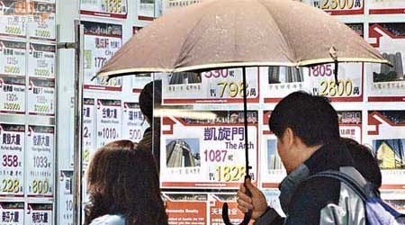 本港二手屋苑市況疲弱，有如近日天氣一樣「蒙上陰影」。（黎達豪攝）