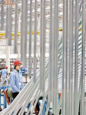 最新滙豐ＰＭＩ顯示，中國製造業景氣有溫和改善。