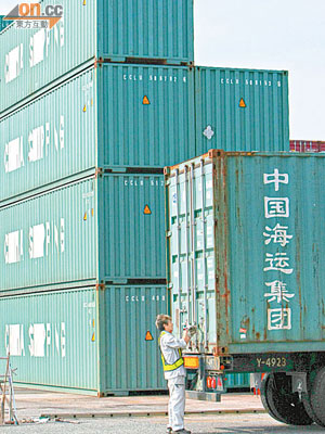 中海集運發盈警，預計截至去年十二月底止年度將錄得淨虧損。