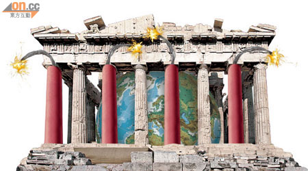 近來投資連連失利的普爾遜，估計希臘下月底爆煲禍全球。（設計圖片）