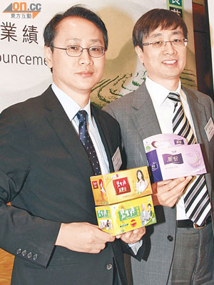 王志強（左）表示，公司今年將推出兩款新產品。（潘國禮攝）